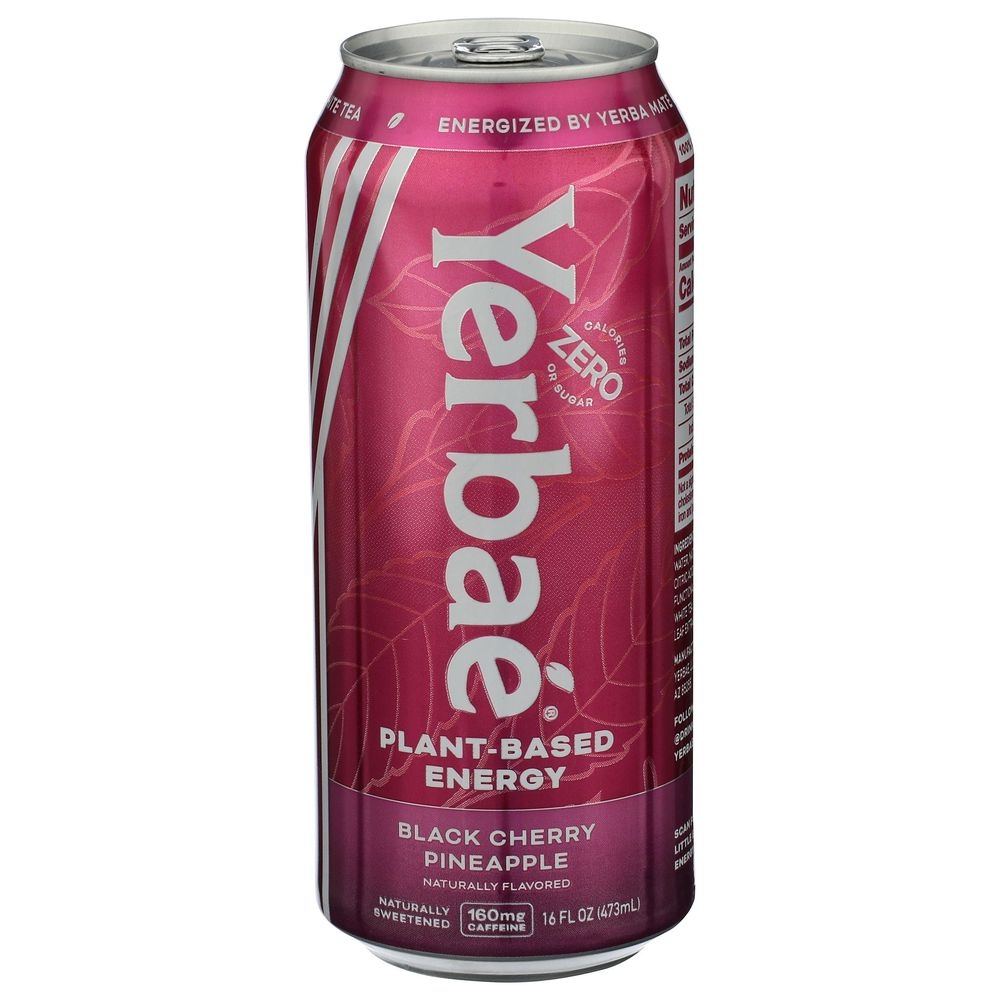 Yerbae Black Cherry Pineapple Plant Based Energy Drink, 16 Fluid Ounce -- 12 per case