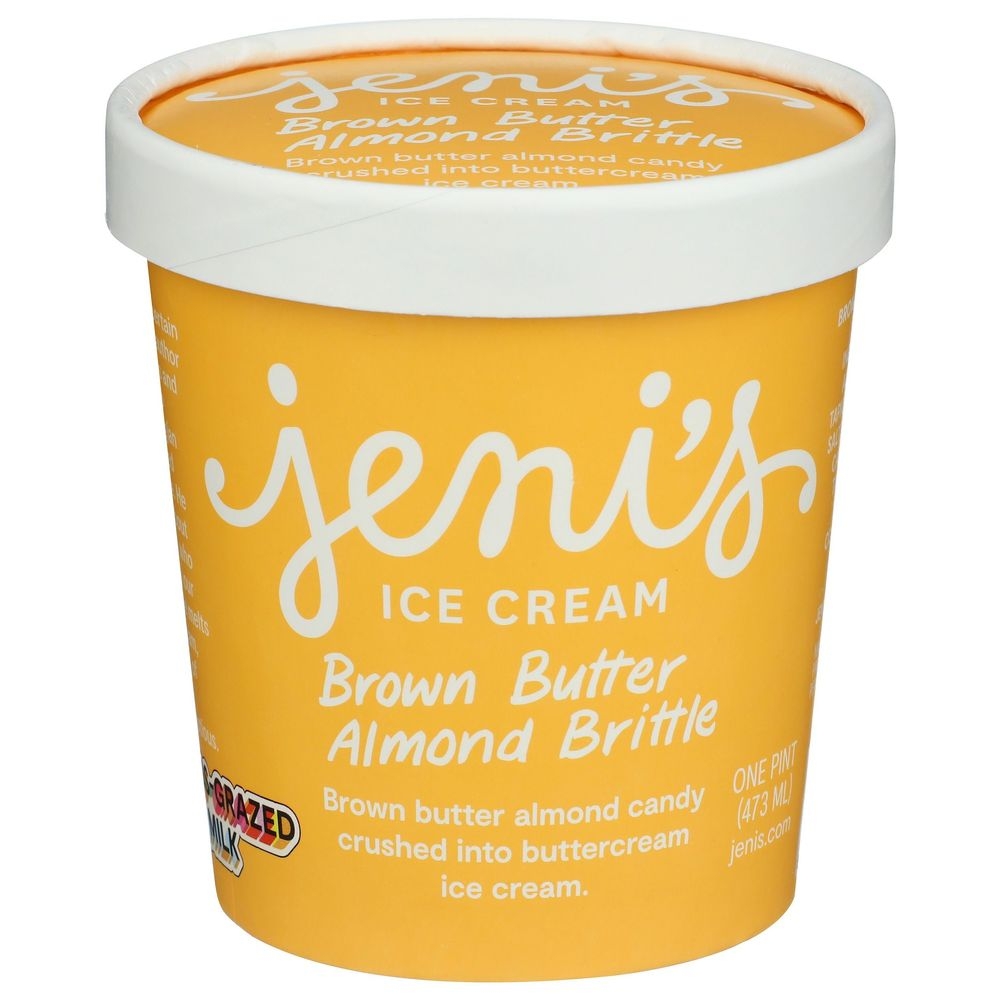 Jenis Splendid Brown Butter Almond Brittle Ice Cream, 16 Ounce -- 8 per case