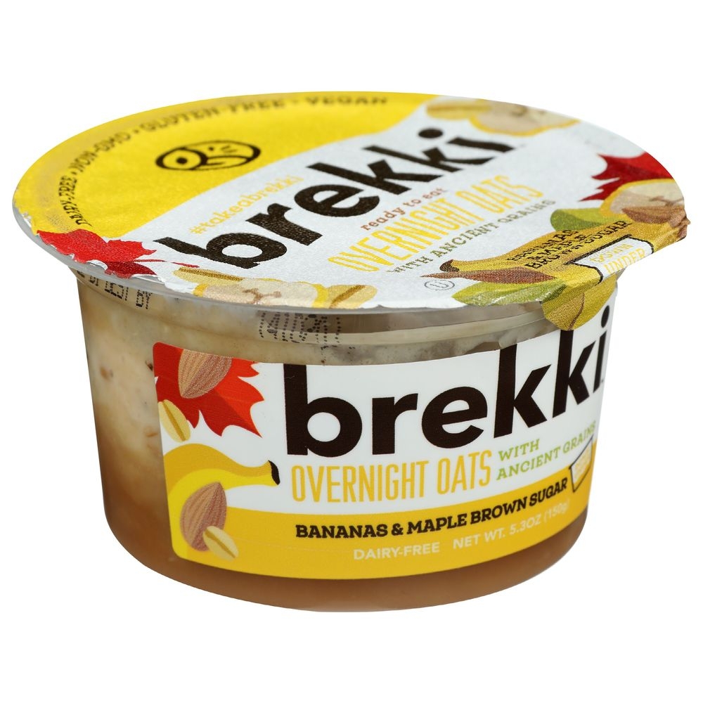 Brekki Bananas and Maple Brown Sugar Overnight Oats, 5.3 Ounce -- 8 per case