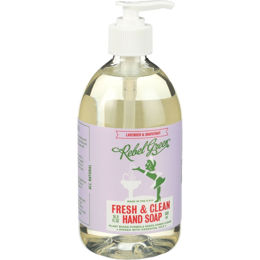 Rebel Green Lavender and Grapefruit Fresh Clean Hand Soap, 16.9 Ounce -- 4 per case