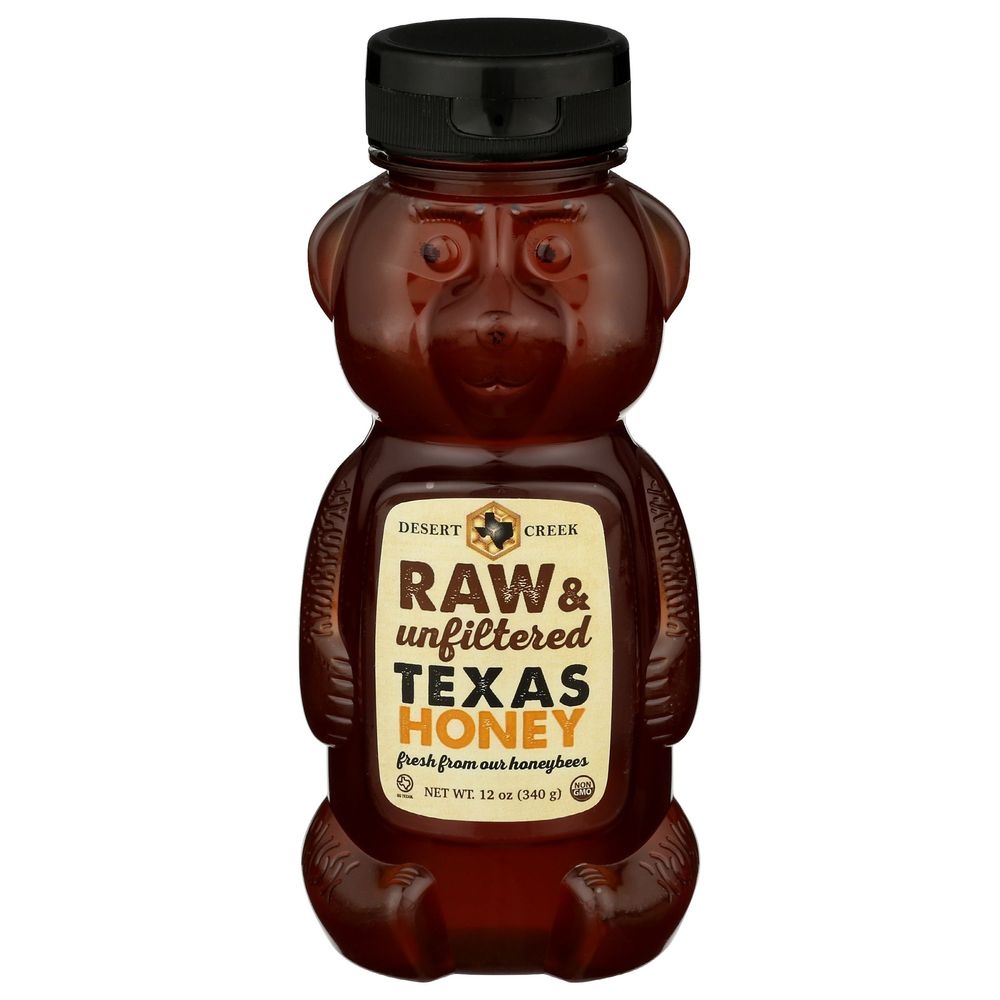 Desert Creek Raw and Unfiltered Texas Honey, 12 Fluid Ounce -- 6 per case