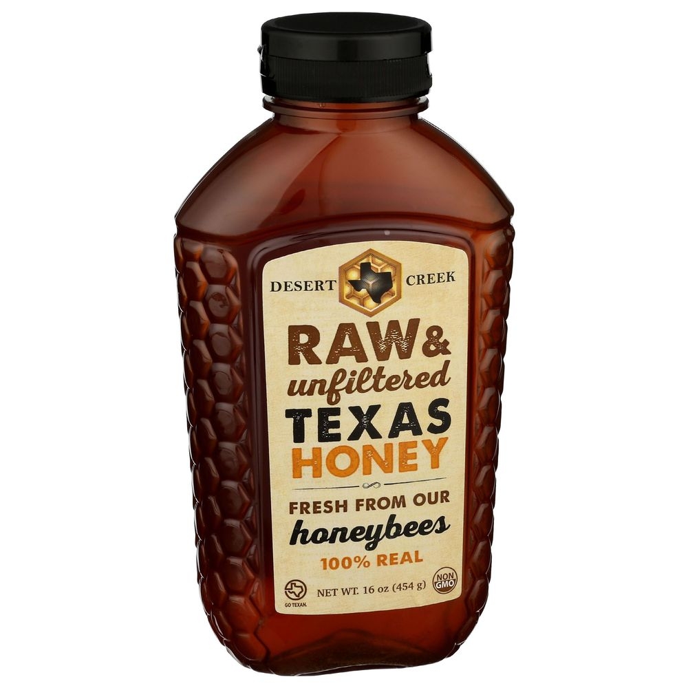 Desert Creek Raw and Unfiltered Texas Honey, 16 Fluid Ounce -- 6 per case