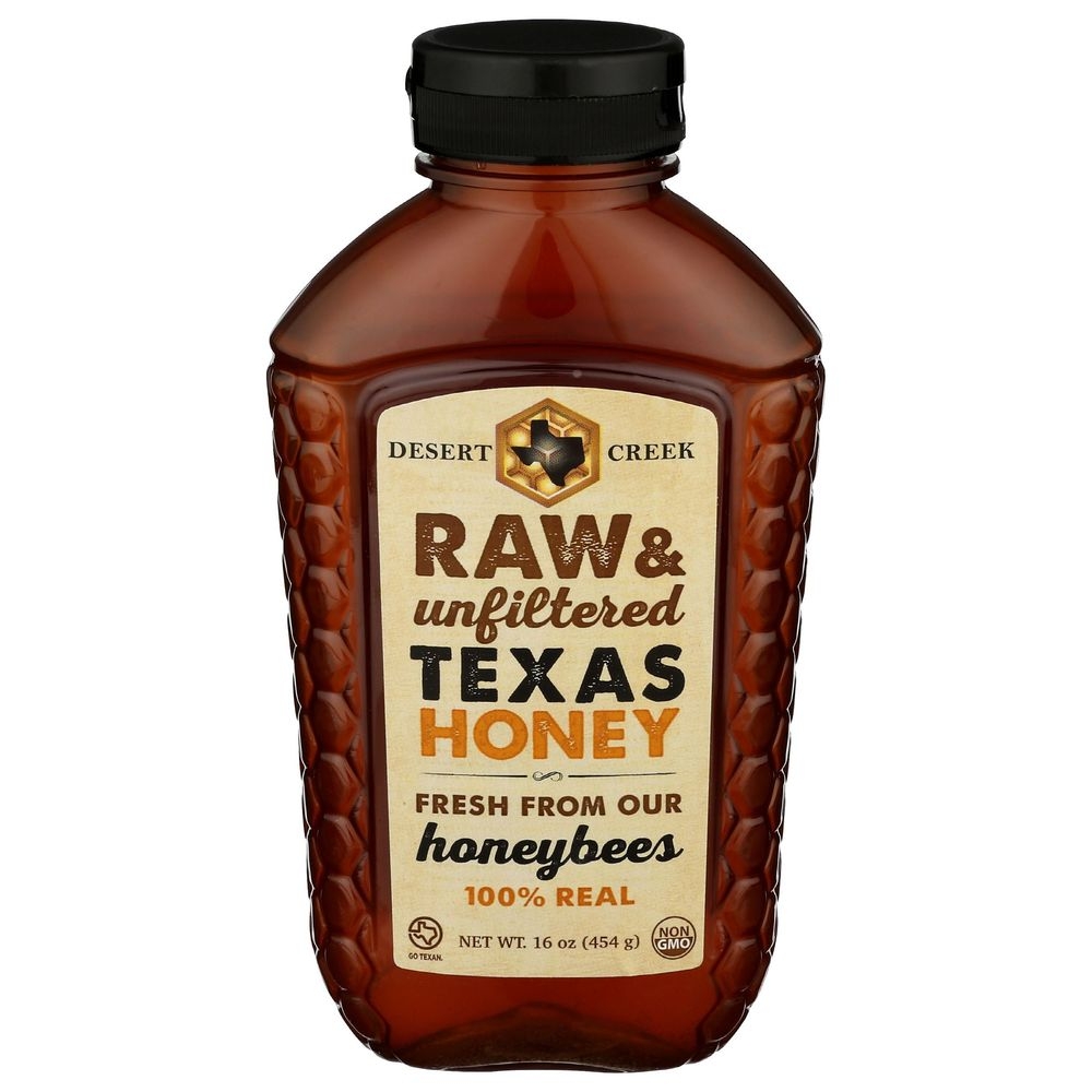 Desert Creek Raw and Unfiltered Texas Honey, 16 Fluid Ounce -- 6 per case