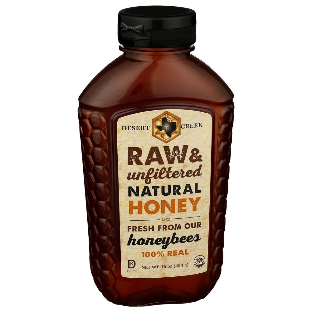 Desert Creek Raw and Unfiltered Natural Honey, 16 Fluid Ounce -- 6 per case