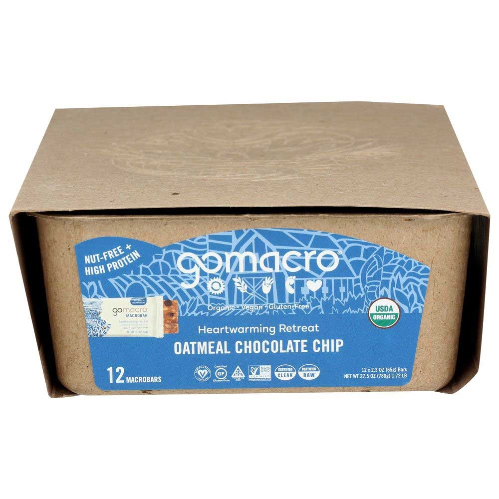 Gomacro Organic Oatmeal Chocolate Chip Micro Bar, 2.3 Ounce -- 12 per case