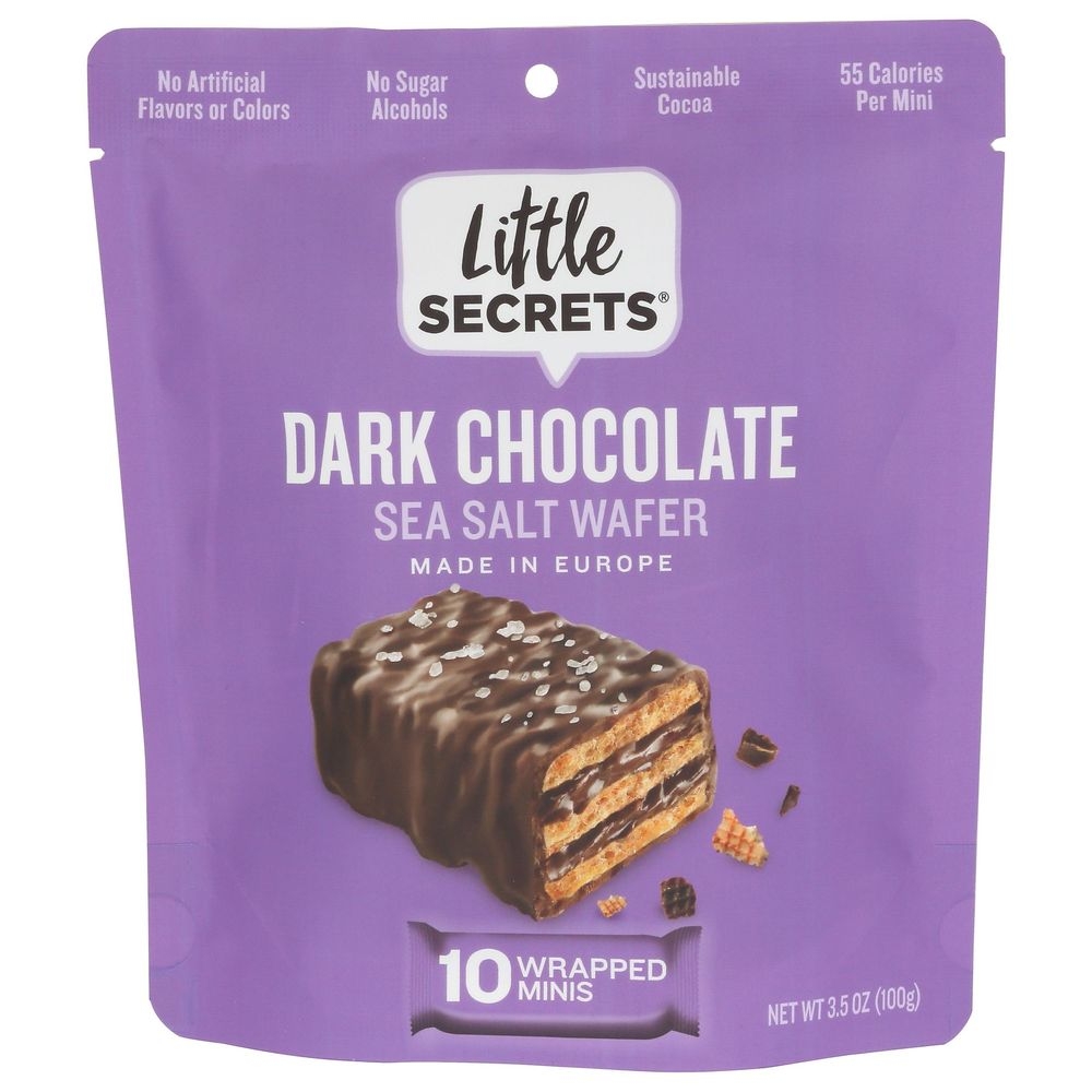 Little Secrets Dark Chocolate Sea Salt Wafer, 3.5 Ounce -- 6 per case