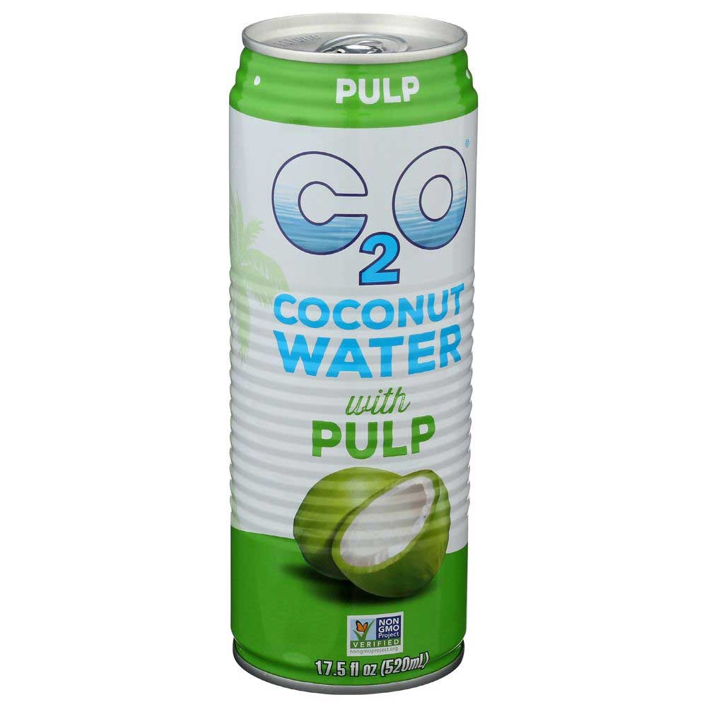 C2O Pure Coconut Water with Pulp, 17.5 Ounce -- 12 per case.