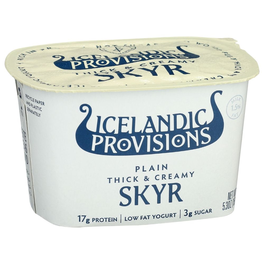 Icelandic Provisions Plain Skyr Yogurt, 5.3 Fluid Ounce -- 12 per case