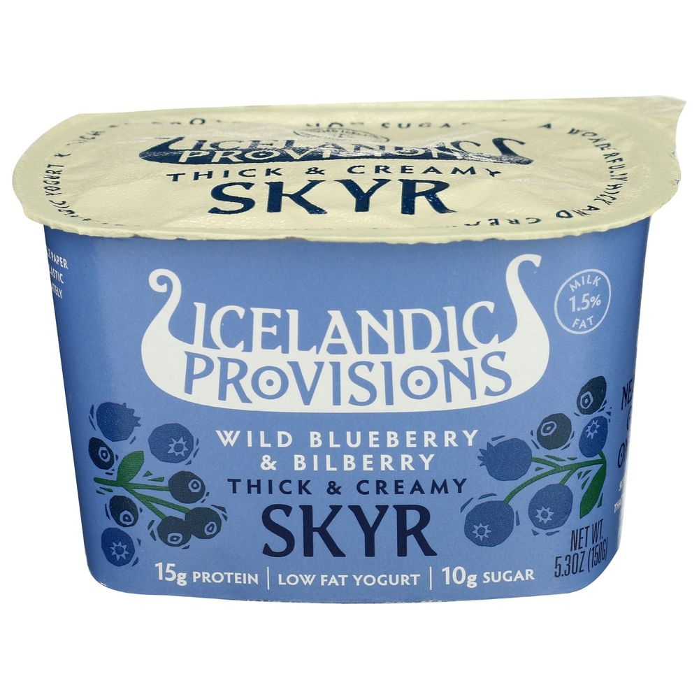 Icelandic Provisions Wild Blueberry and Bilberry Thick and Creamy Skyr Yogurt, 5.3 Fluid Ounce -- 12 per case