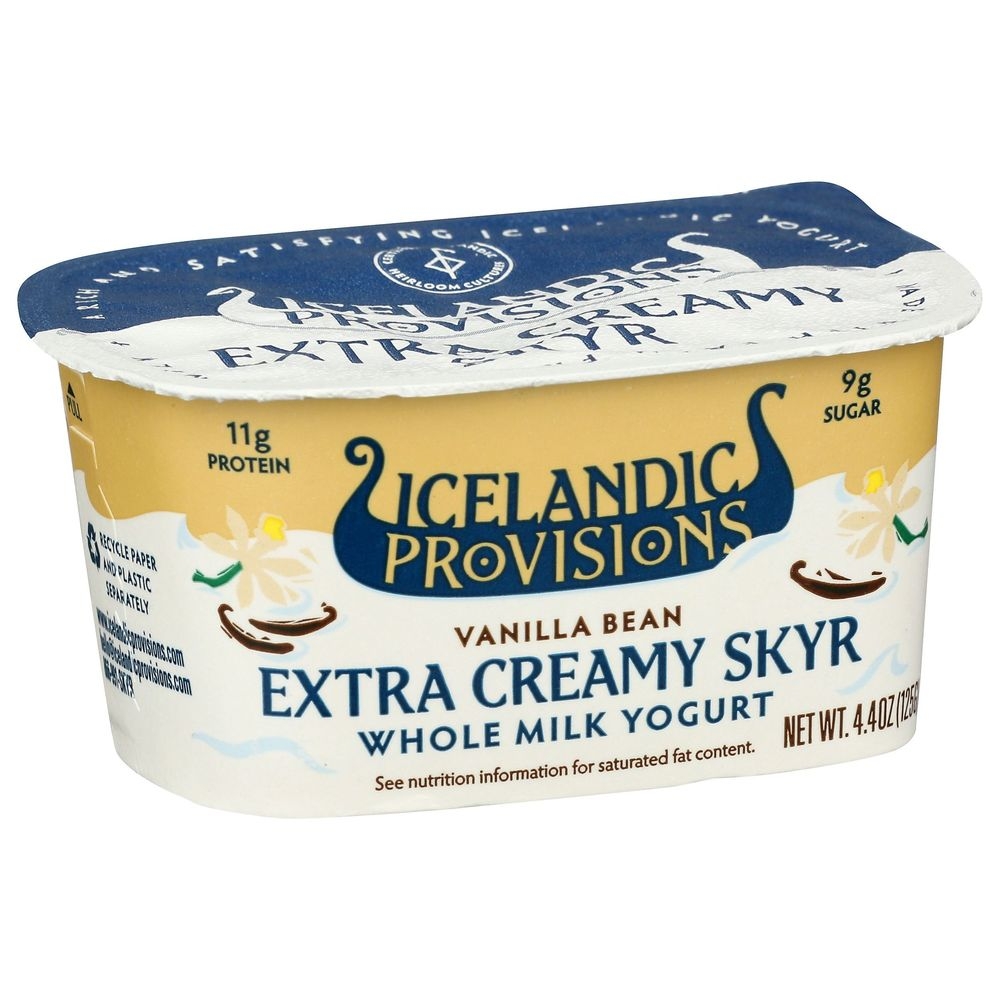 Icelandic Provisions Vanilla Bean Extra Creamy Skyr Yogurt, 4.4 Fluid Ounce -- 12 per case