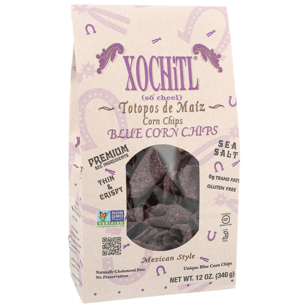 Xochitl Salted Blue Corn Chips, 12 Ounce -- 10 per case