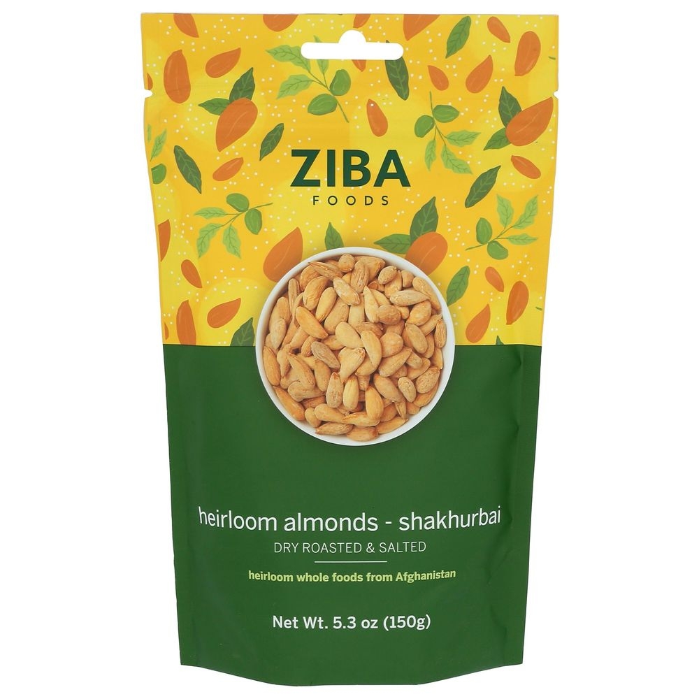 Ziba Foods Dry Roasted and Salted Heirloom Almonds, 5.3 Ounce -- 6 per case