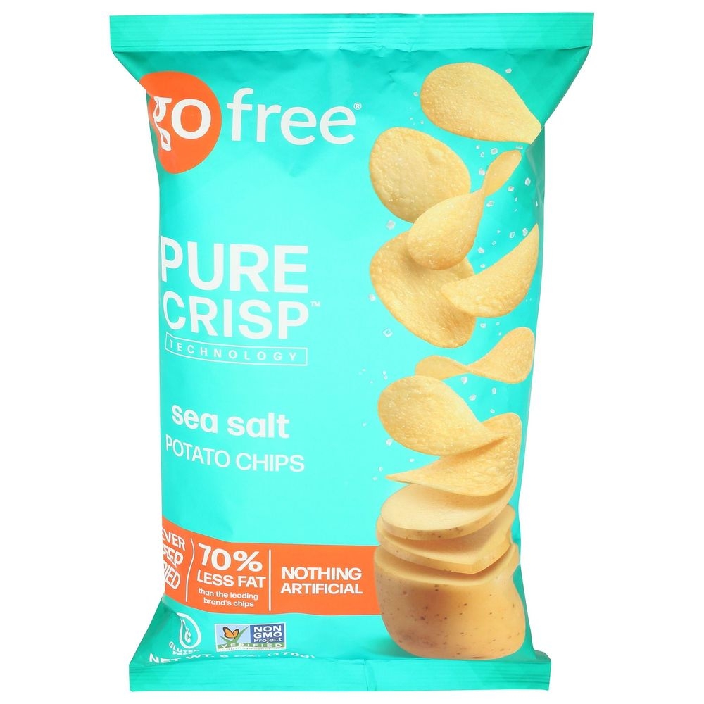 Go Free Pure Crisp Potato Chips, 6 Ounce -- 6 per case
