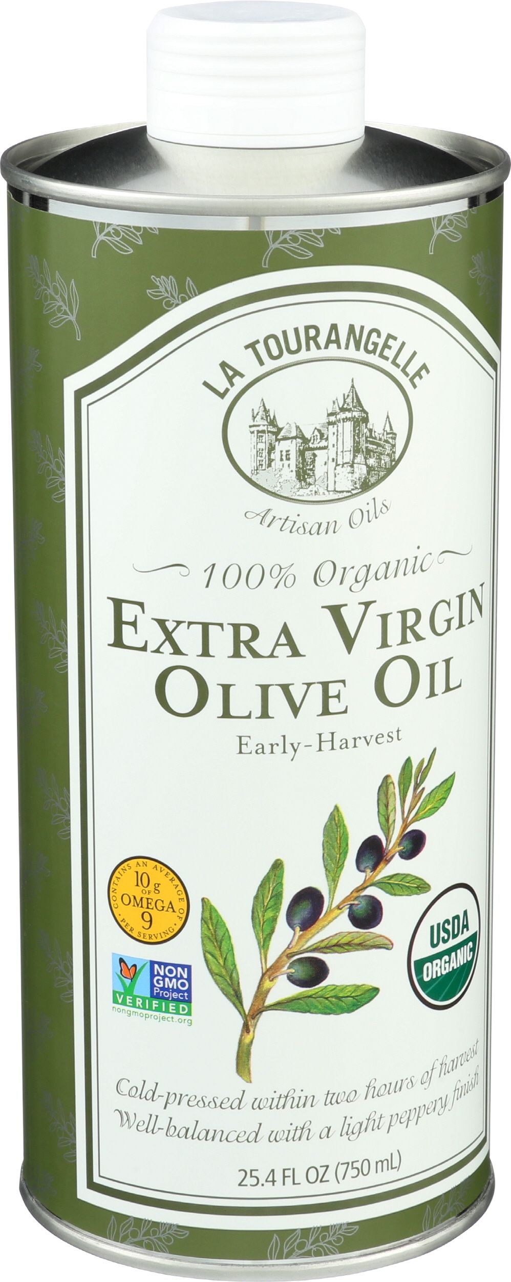 La Tourangelle Organic Extra Virgin Olive Oil, 750 Milliliter -- 6 per case