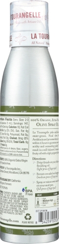 La Tourangelle Organic Extra Virgin Olive Spray Oil, 147 Milliliter -- 6 per case