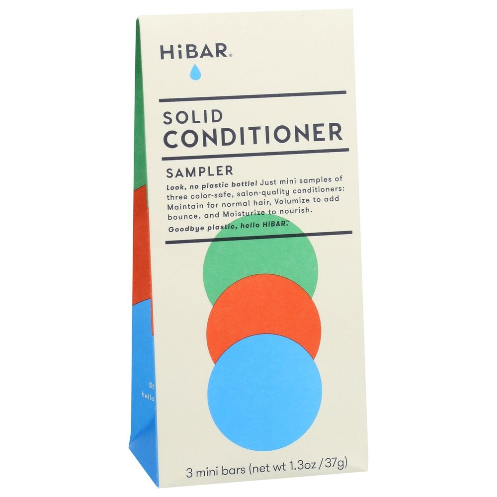 Hibar Mini Solid Conditioner Bar Sampler Set, 1.3 Ounce