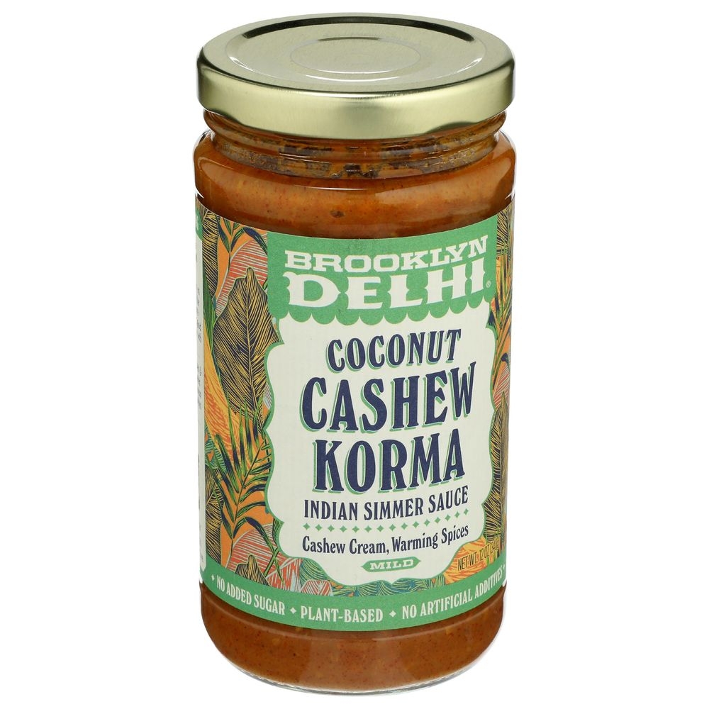 Brooklyn Delhi Mild Coconut Cashew Korma Indian Simmer Sauce, 12 Ounce -- 6 per case