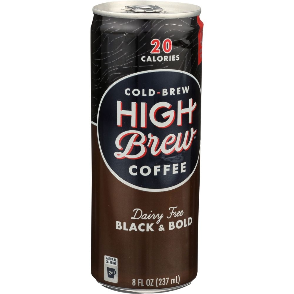 High Brew Black and Bold Cold Brew Coffee, 8 Ounce -- 12 per case