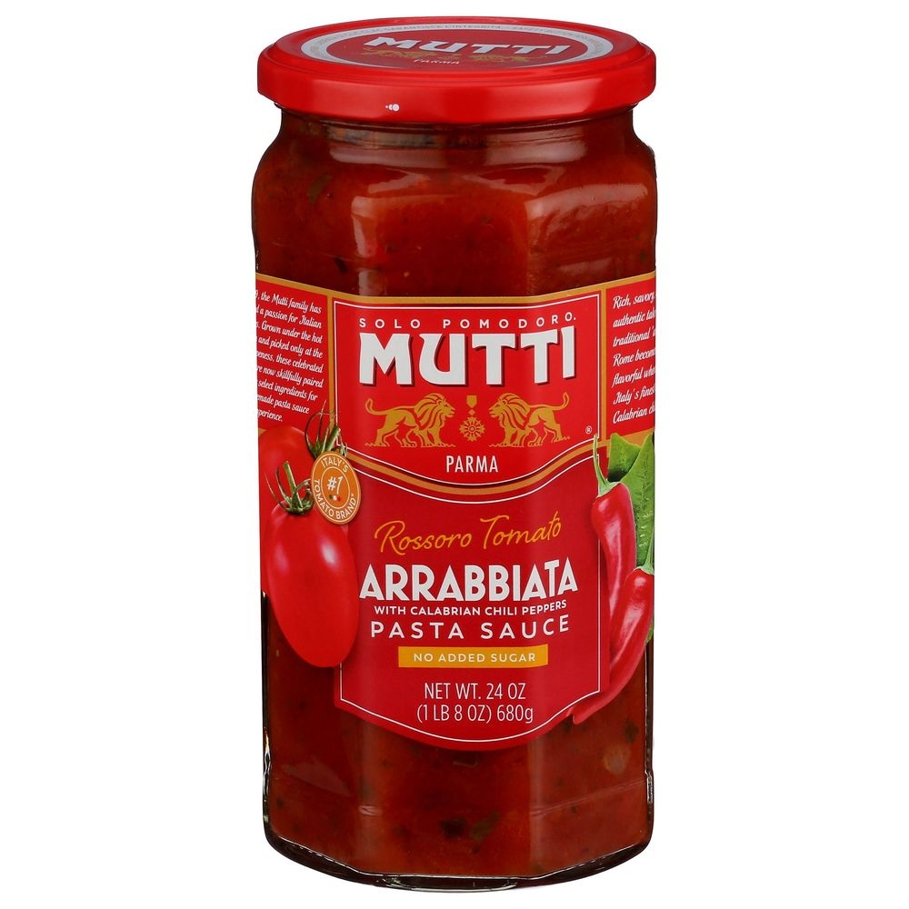 Mutti Rossoro Tomato Arrabbiata with Calabrian Chili Peppers Pasta Sauce, 24 Ounce -- 6 per case