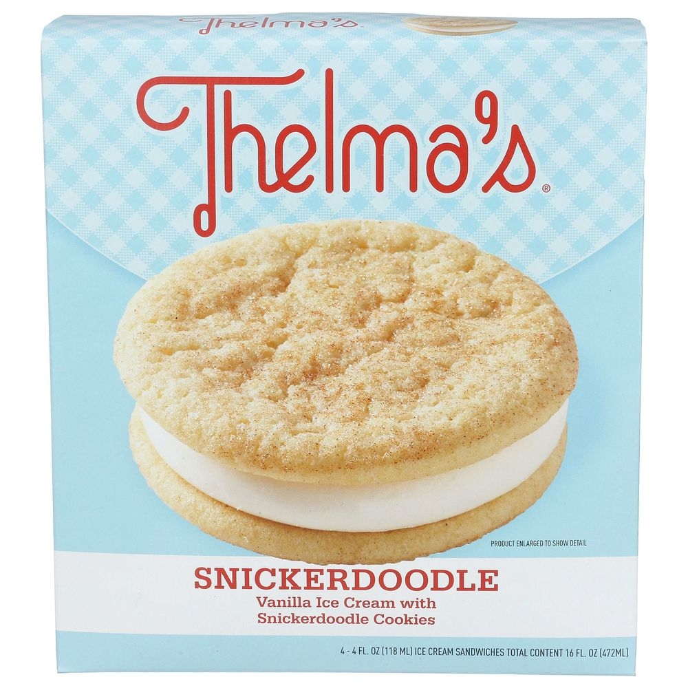 Thelmas Vanilla Ice Cream with Snickerdoodle Cookies, 16 Fluid Ounce -- 6 per case