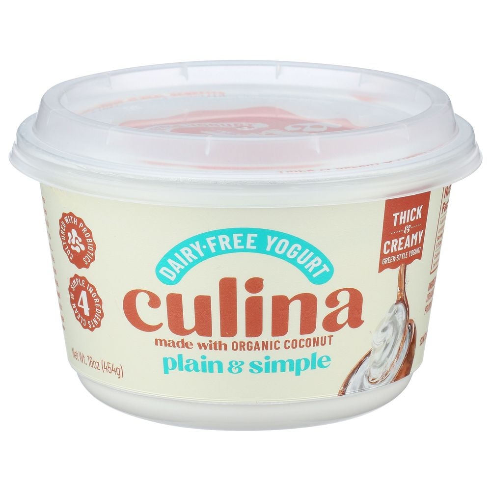 Culina Plain and Simple Coconut Yogurt, 16 Ounce -- 6 per case