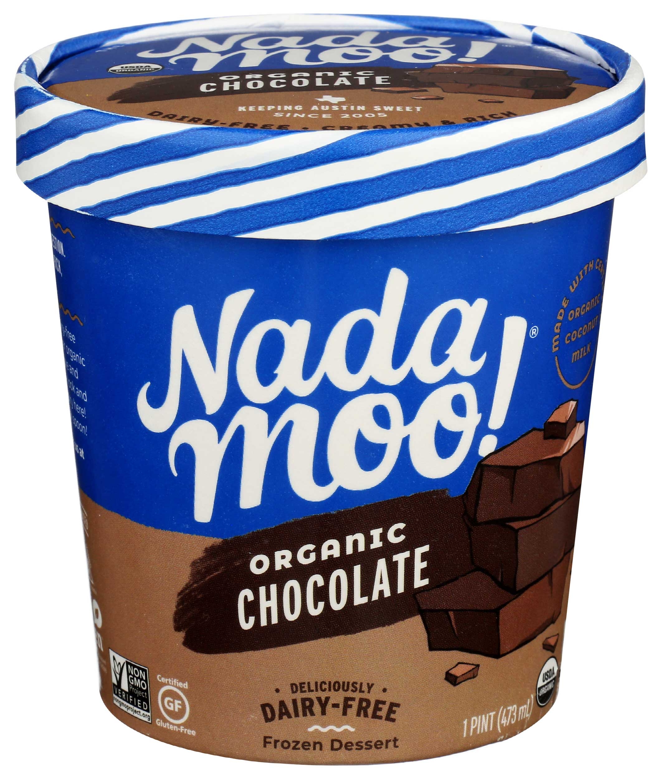 Nada Moo Organic Gotta Do Chocolate Dairy Free Dessert, 1 Pint -- 8 per case