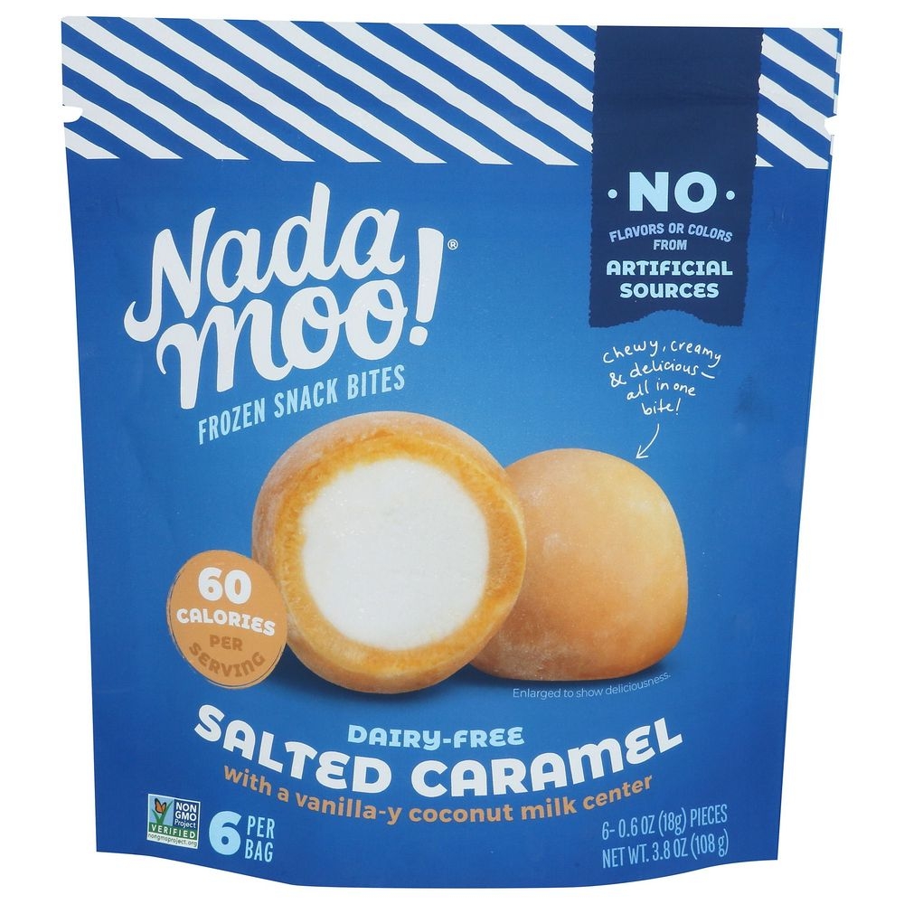 Nada Moo Salted Caramel Snack Bites, 3.8 Ounce -- 8 per case.