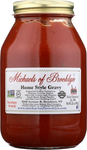 Michaels of Brooklyn Gluten Free Home Style Gravy Pasta Sauce, 32 Ounce -- 6 per case