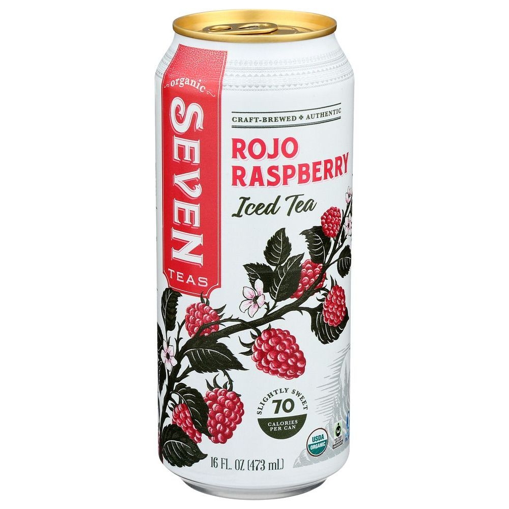 Seven Teas Raspberry Iced Tea, 16 Fluid Ounce -- 12 per case