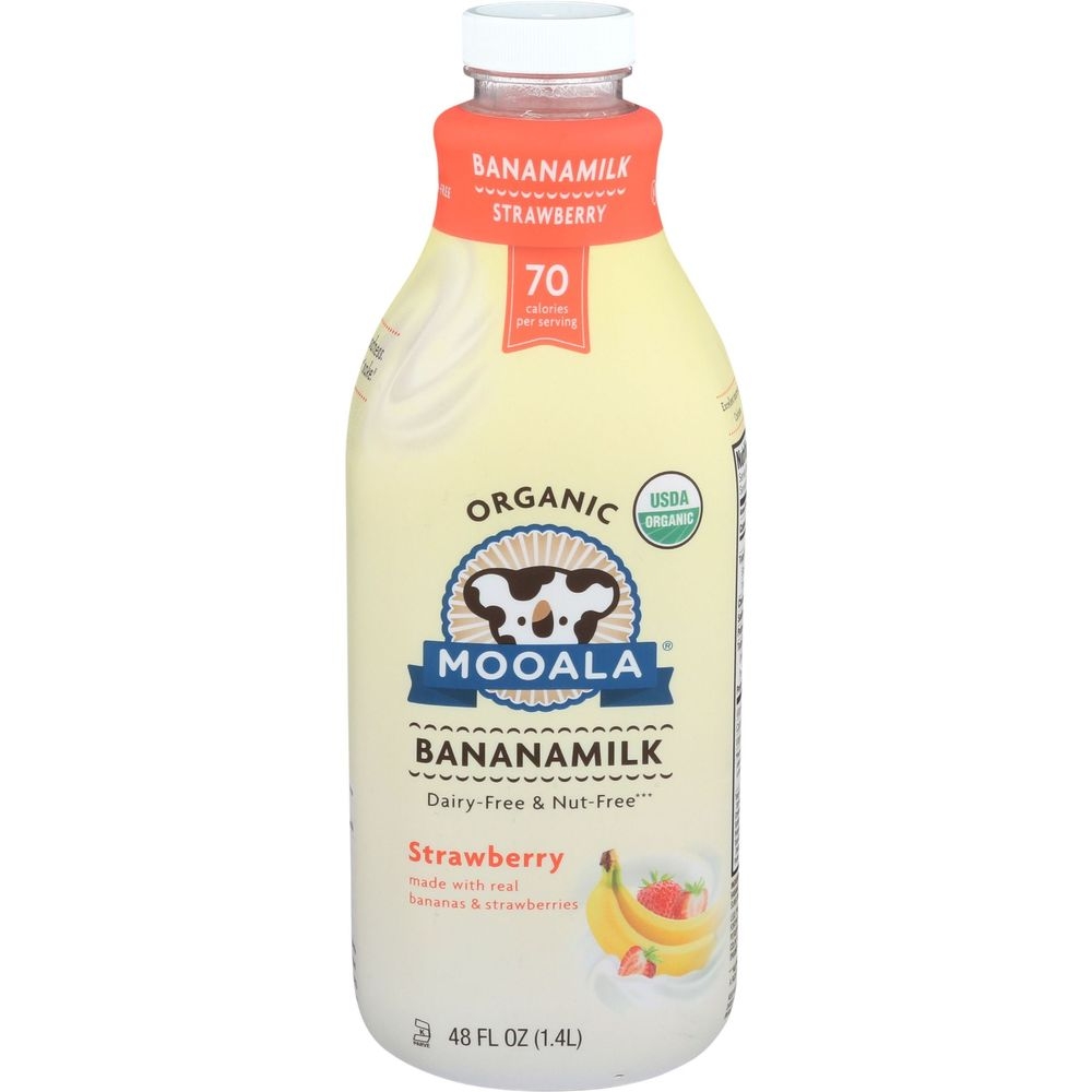 Mooala Organic Strawberry Bananamilk, 48 Fluid Ounce -- 6 per case