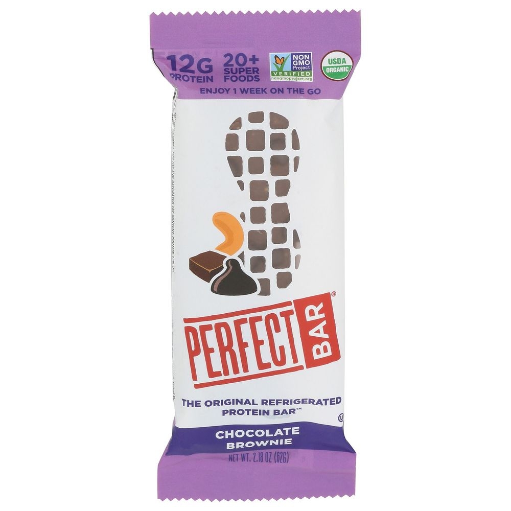 Perfect Bar Organic Chocolate Brownie Protein Bar, 2.18 Ounce -- 8 per case.