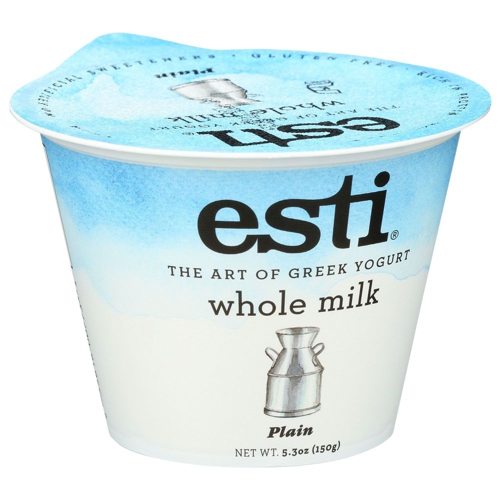 Esti Plain Whole Milk Greek Yogurt, 5.3 Fluid Ounce -- 12 per case