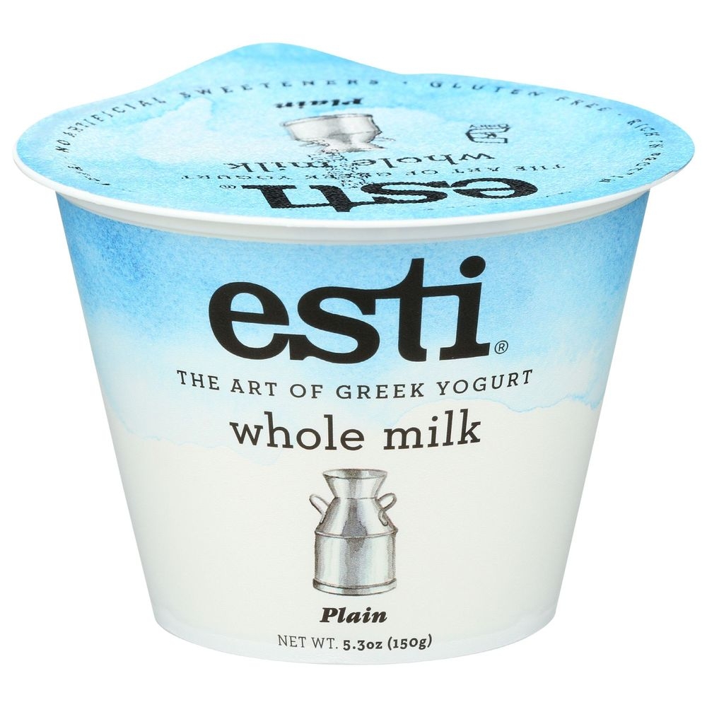 Esti Plain Whole Milk Greek Yogurt, 5.3 Fluid Ounce -- 12 per case