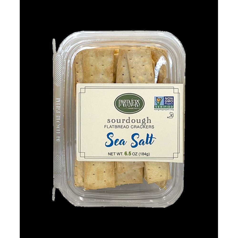 Partners Sea Salt Sourdough Flatbread Cracker, 6.5 Ounce -- 8 per case