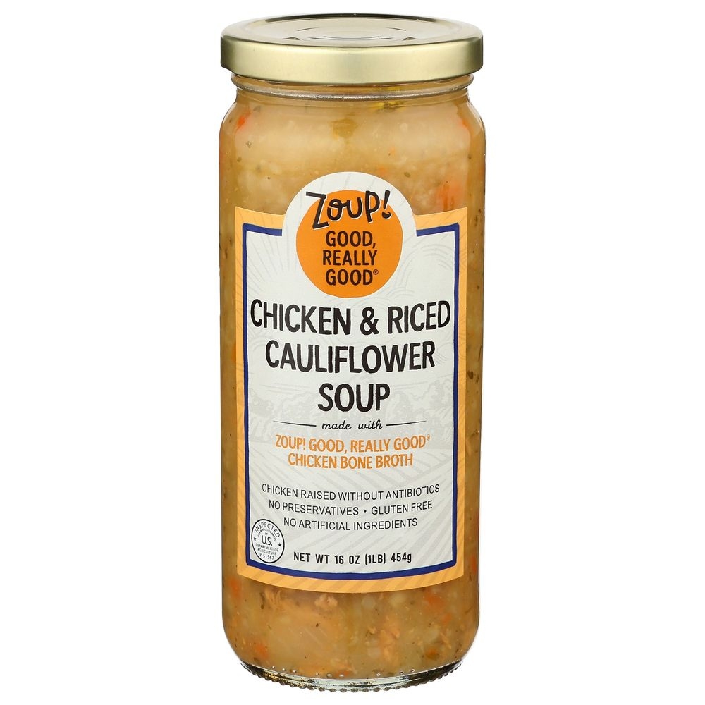 Zoup Chicken and Riced Cauliflower Soup, 16 Fluid Ounce -- 6 per case