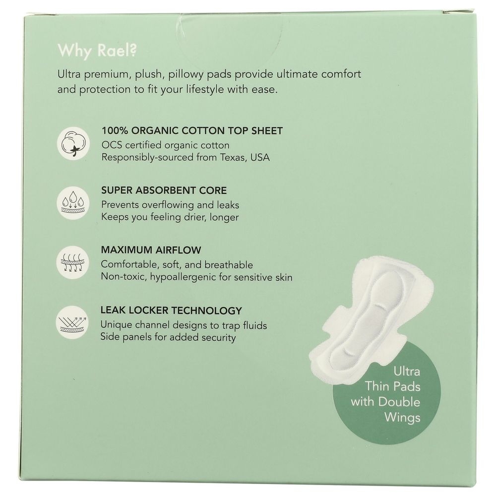 Rael Organic Large Cotton Cover Pad, 12 count