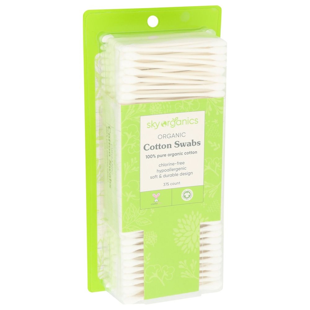Sky Organics Cotton Swabs, 375 count