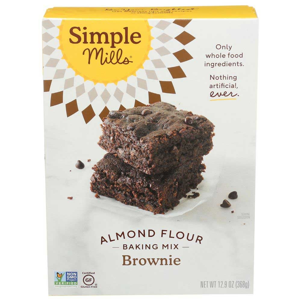 Simple Mills Almond Flour Brownie Baking Mix, 12.9 Ounce -- 6 per case