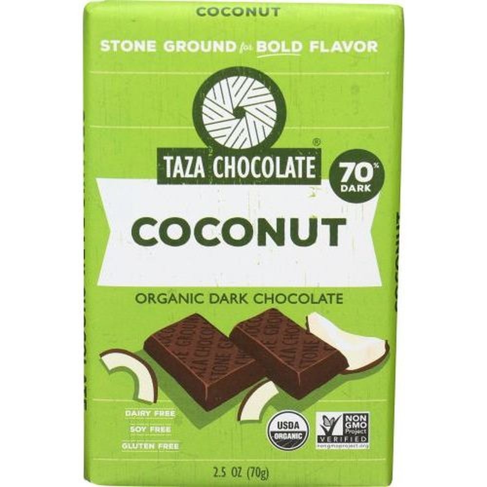 Taza Chocolate Organic Stone Ground Dark Chocolate Bar, 2.5 Ounce -- 10 per case