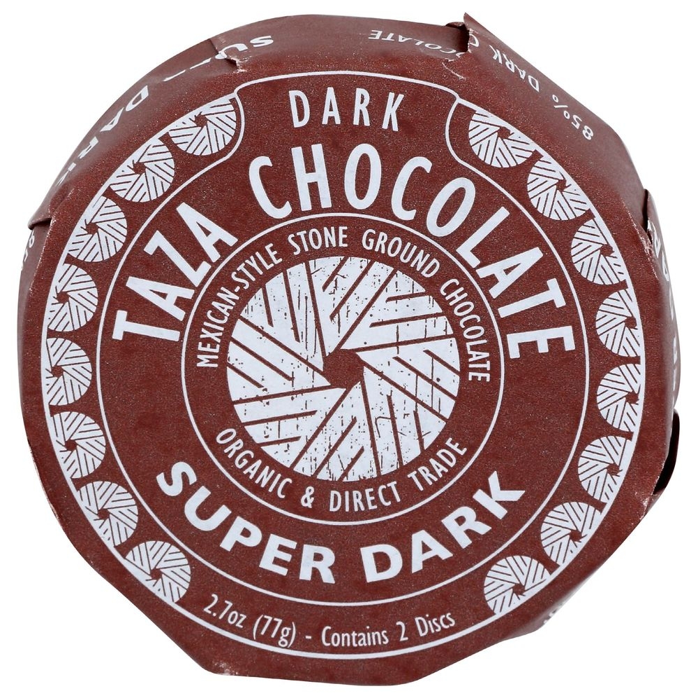 Taza Chocolate Organic Super Dark Chocolate Disc, 2.7 Ounce -- 12 per case