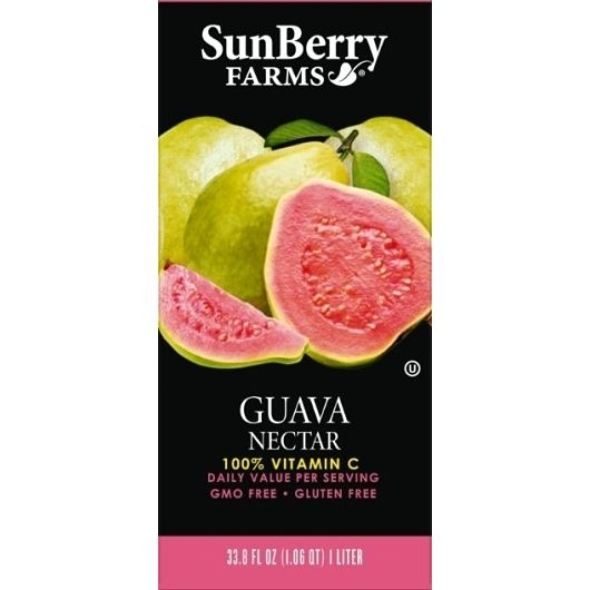 Sunberry Farms 25 Percent Guava Nectar Juice, 33.8 Fluid Ounce -- 12 per case.