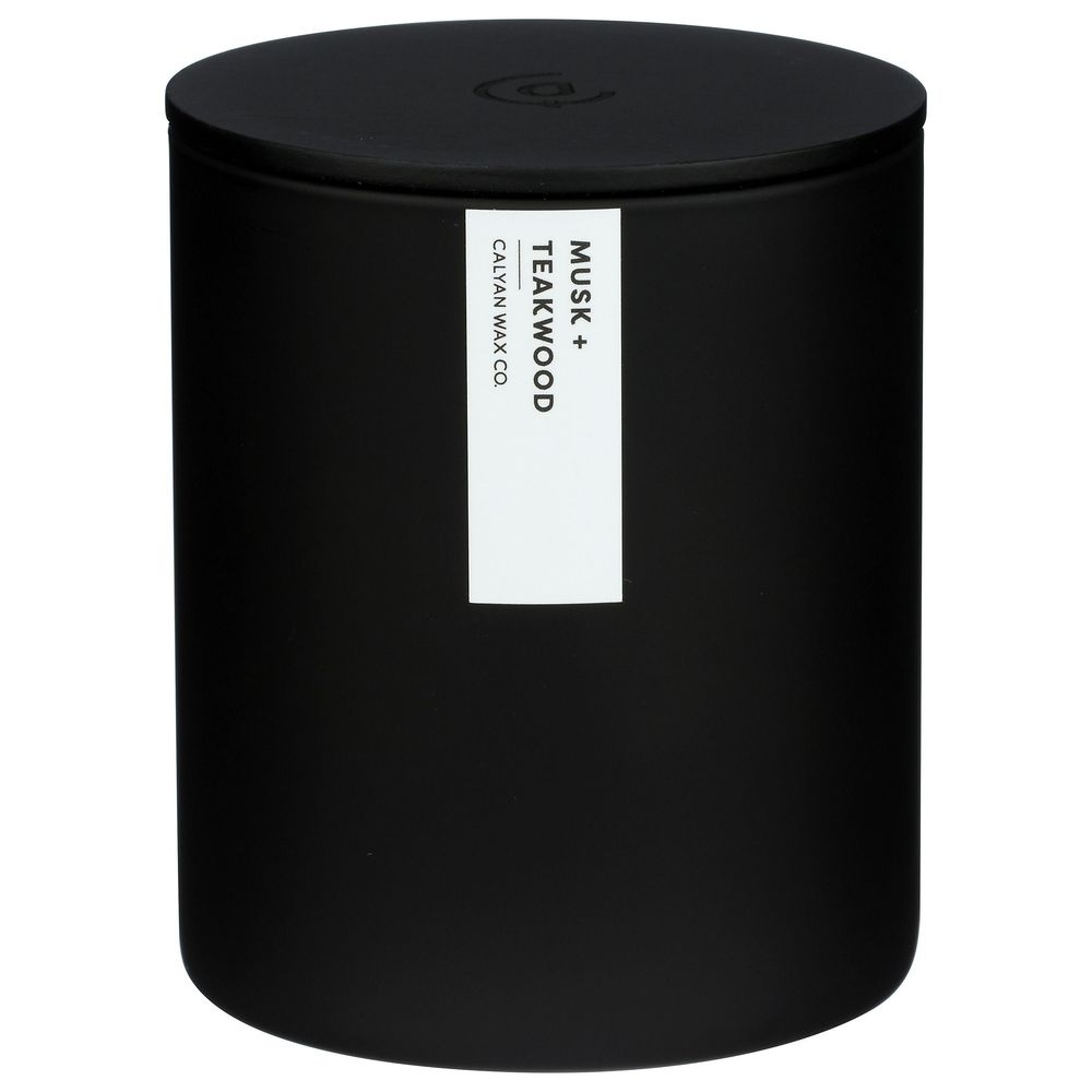 Calyan Wax Teakwood Matte Black Tumbler Soy Candle, 10.2 Ounce -- 6 per case