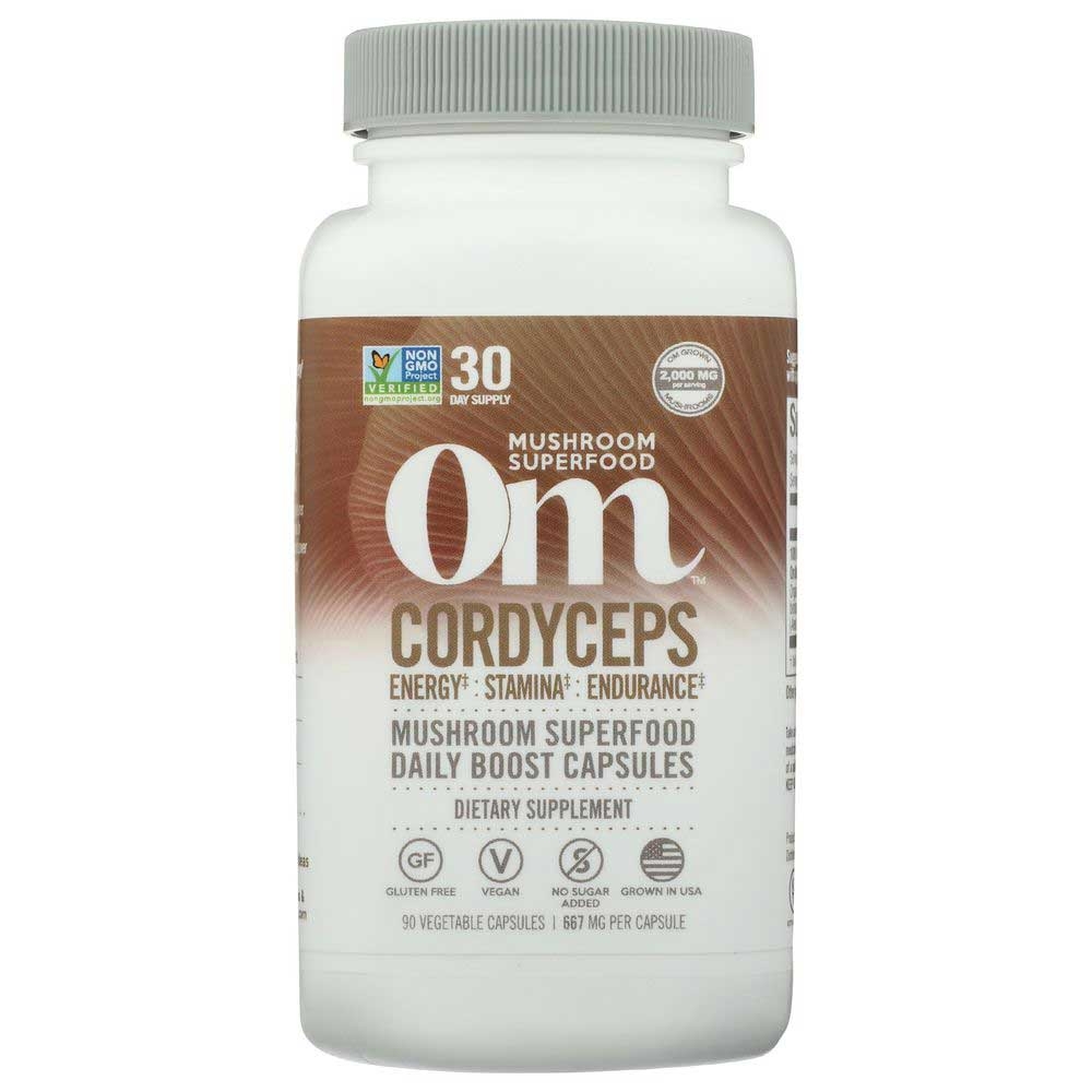Om Cordyceps Mushroom Superfood Daily Boost Capsules - 90 count per pack