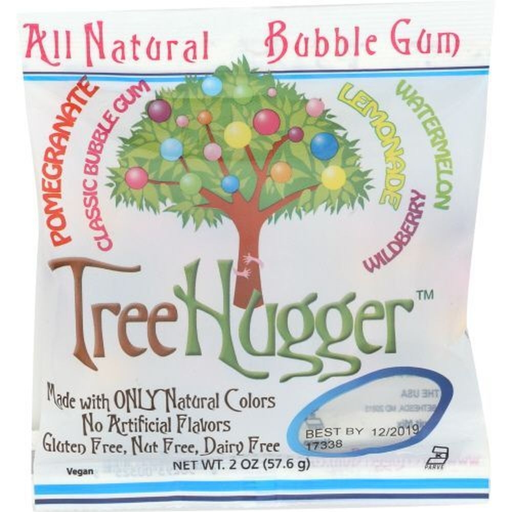 Tree Hugger All Natural Fantastic Fruit Bubble Gum, 2 Ounce -- 12 per case