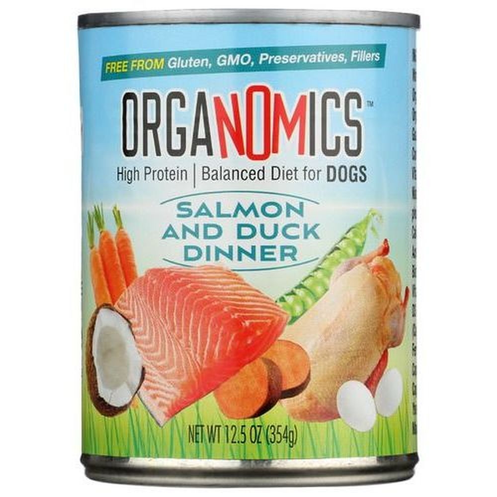 Organomics Salmon and Duck Dinner for Dogs, 12.5 Ounce -- 12 per case