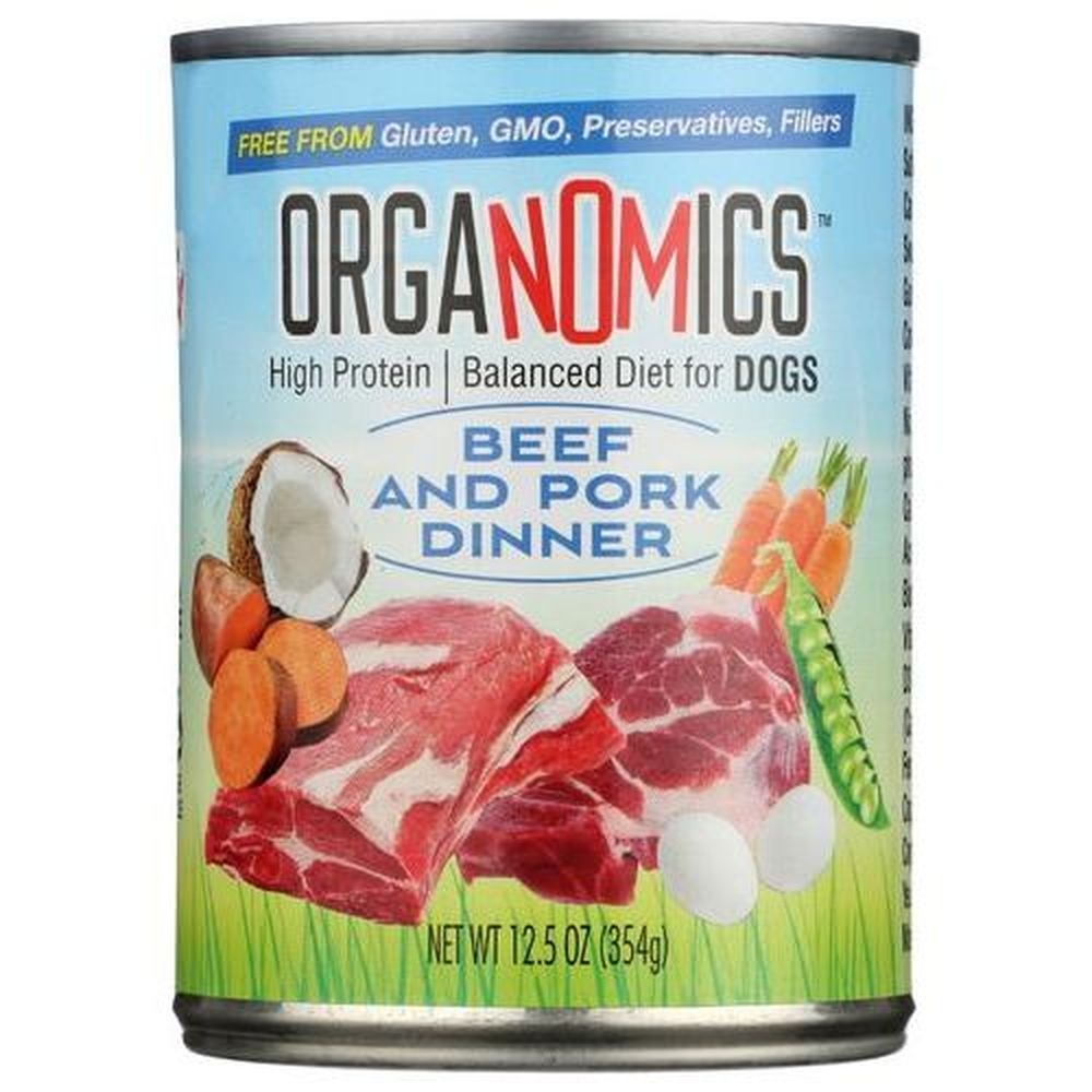 Organomics Beef and Pork Dinner for Dogs, 12.5 Ounce -- 12 per case