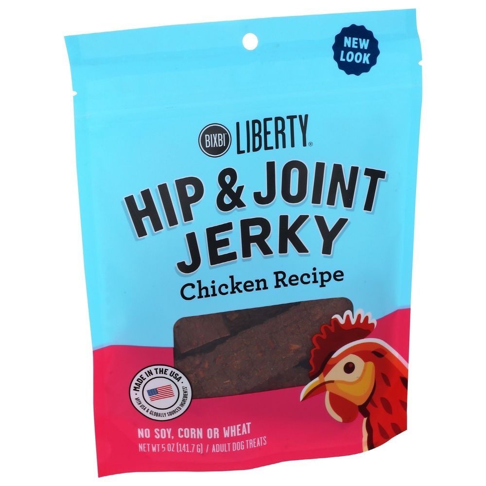 Bixbi Liberty Chicken Recipe Hip and Joint Jerky Treats for Dog, 5 Ounce -- 6 per case