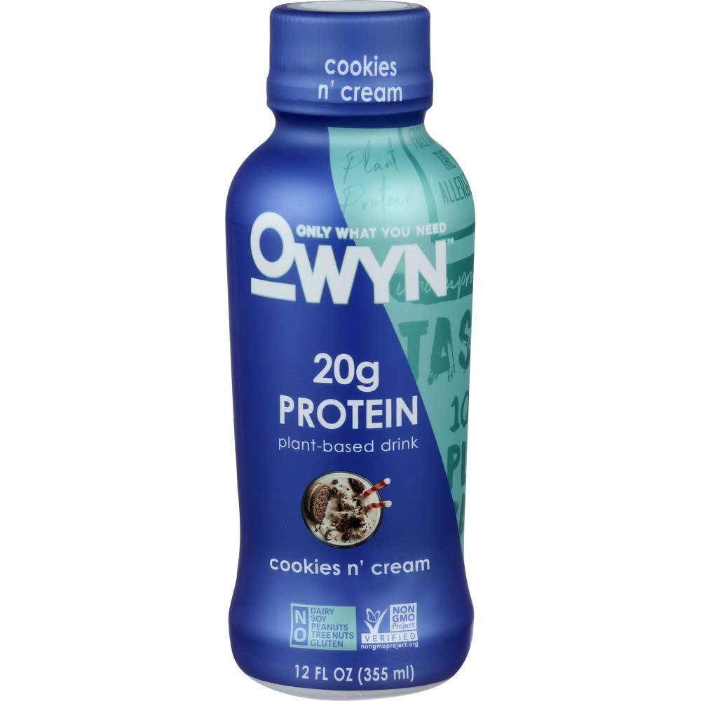 Owyn Cookies and Cream Plant Based Protein Shake, 12 Fluid Ounce -- 12 per case