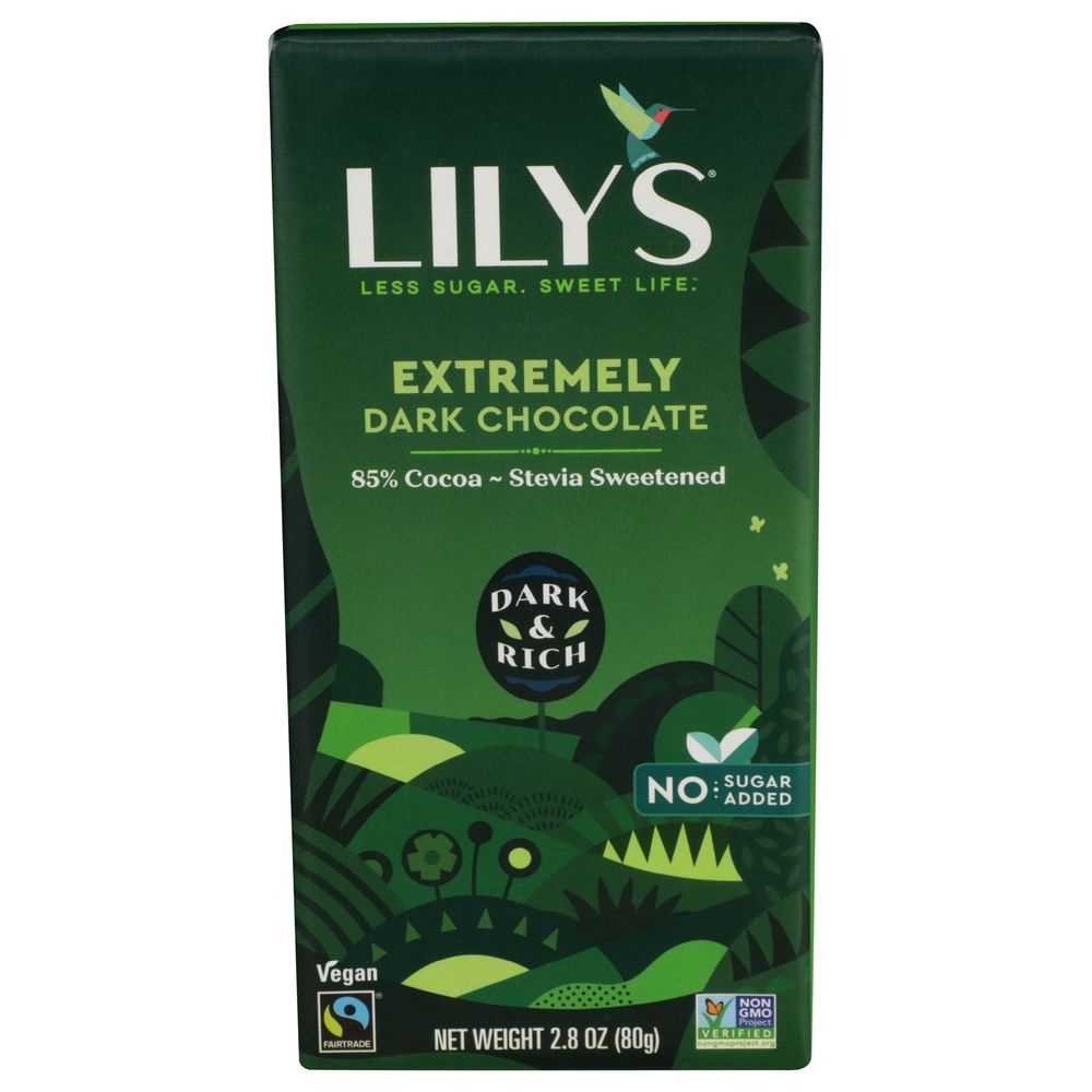 Lilys 85 Percent Cacao Extremely Dark Chocolate Bar, 2.8 Ounce -- 12 per case