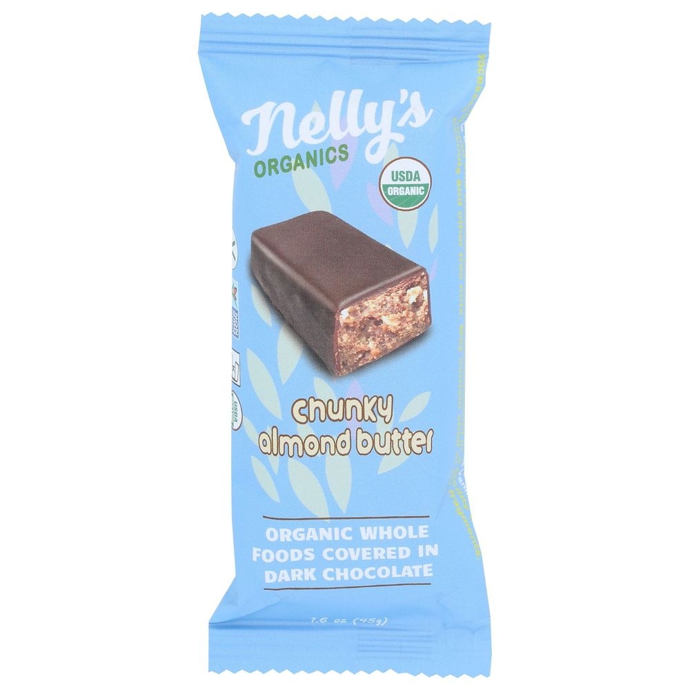 Nellys Organics Chunky Almond Bar, 1.6 Ounce -- 9 per case.
